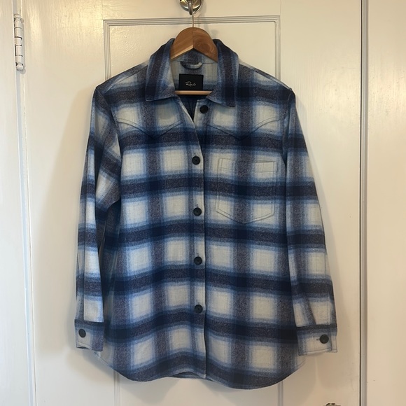 Rails NWT Tripp Plaid Jacket in Azure Sapphire - Size Small - Picture 5 of 15